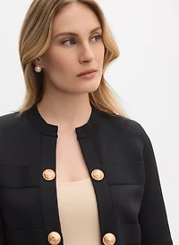 Veste boutonnée sans col