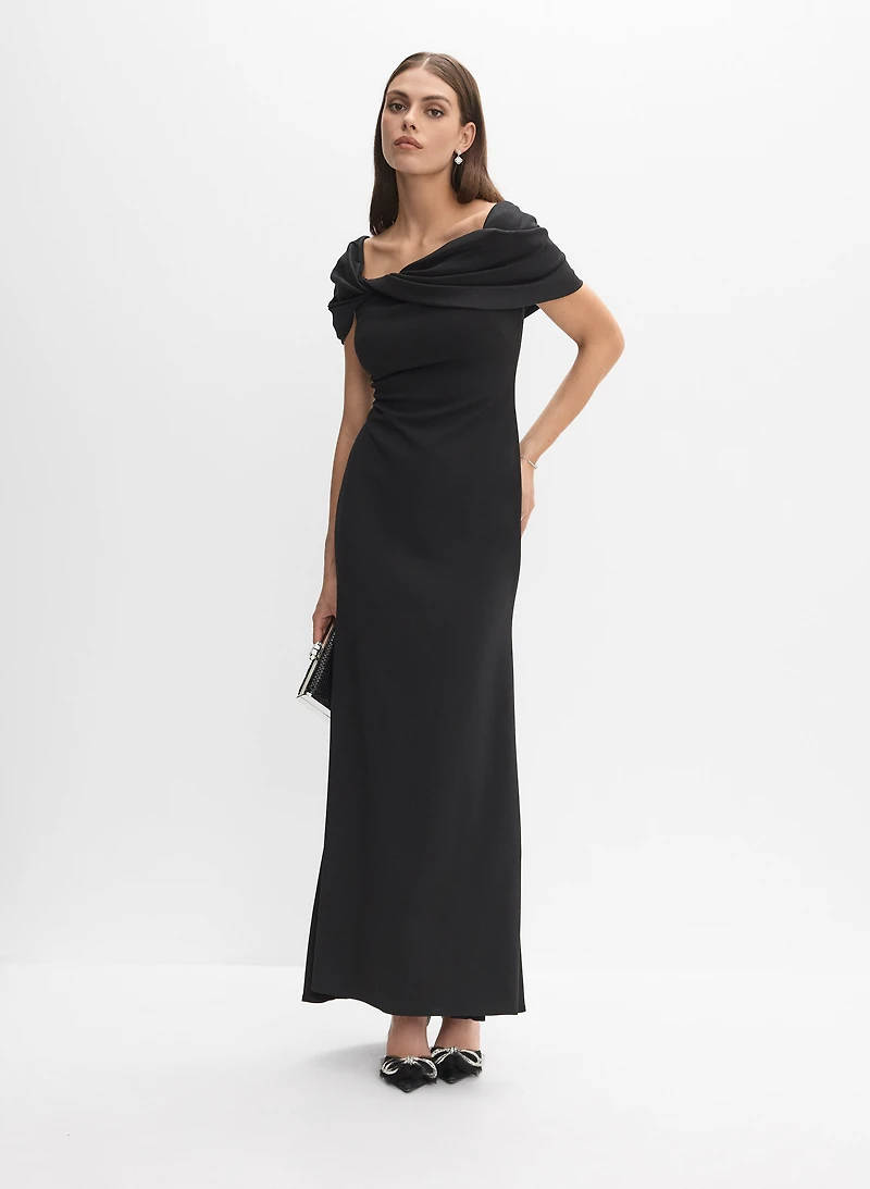 Taffeta Neck Dress