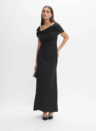 Taffeta Neck Dress