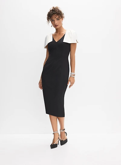 Robe cocktail à deux tons