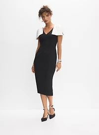 Robe cocktail à deux tons