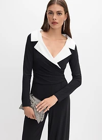 Joseph Ribkoff - Tuxedo Illusion Jumpsuit