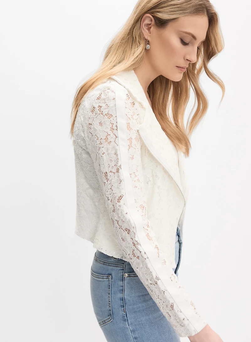 Joseph Ribkoff - Lace Zip-Up Jacket