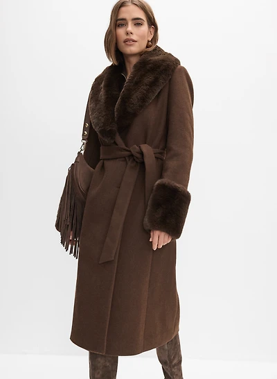 Belted Wool-Blend Coat
