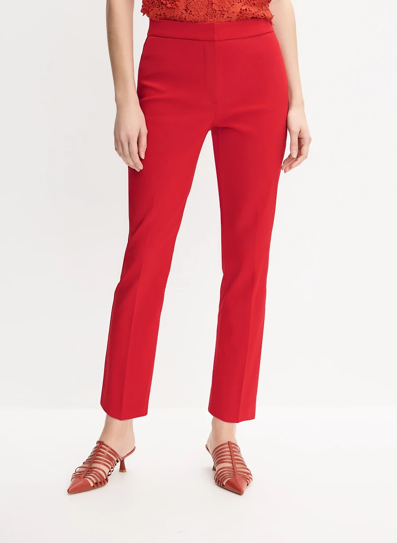 Cropped Slim-Leg Pants