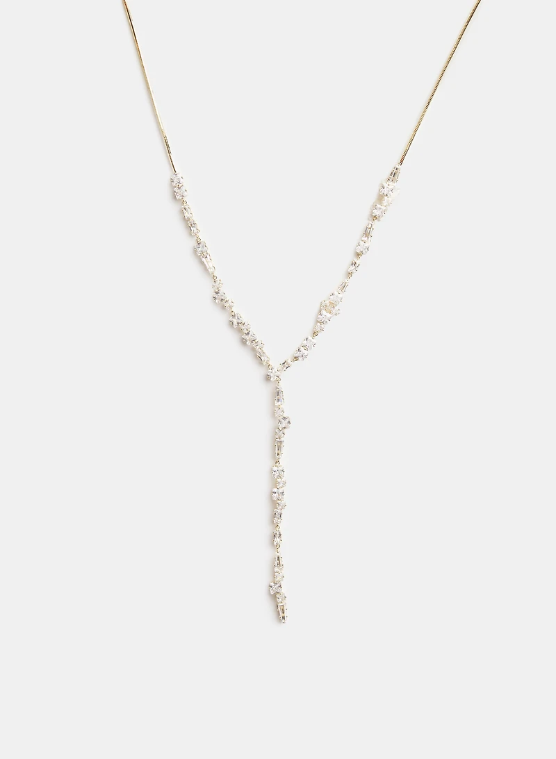 Crystal Y Necklace