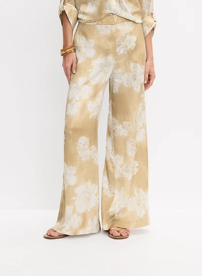 Floral Satin Pants