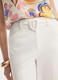 Pantalon ceinturé à jambe droite