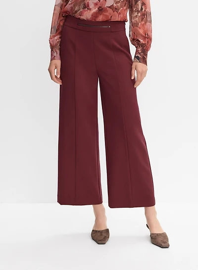 Pantalon gaucho à fermeture éclair