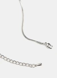 Collier à pendentif perle et feuilles