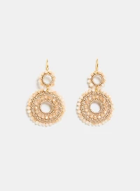 Tiered Crochet Hoop Earrings