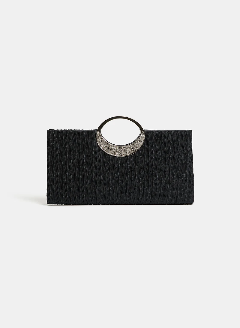Textured Satin Clutch