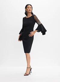 Alex Evening - Beaded Bell Sleeve Dress