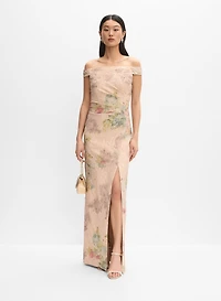 Adrianna Papell - Metallic Floral Dress