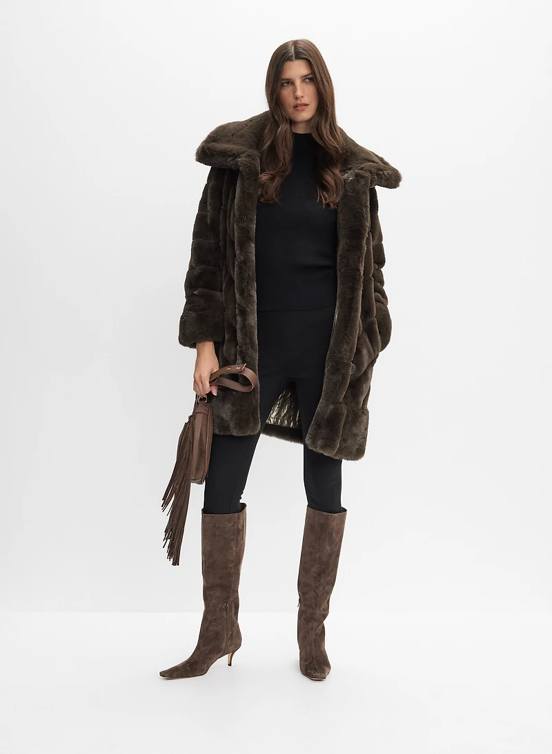 Joseph Ribkoff - Reversible Faux-Fur Coat