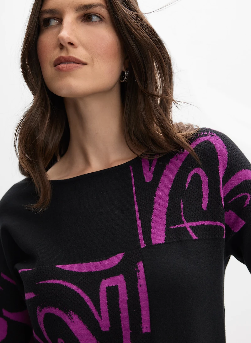 Joseph Ribkoff - Abstract Print Sweater