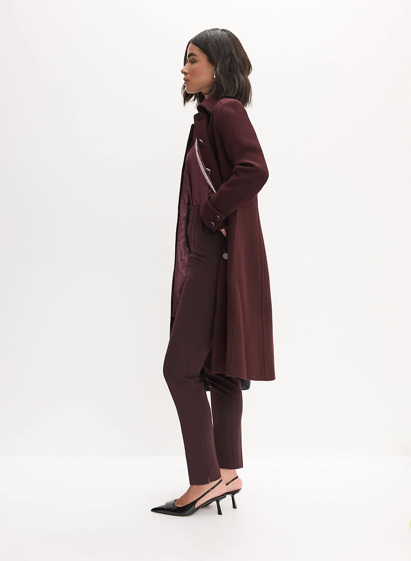 Manteau en mélange de laine extensible