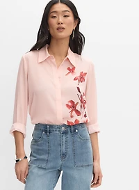 Blouse boutonnée florale