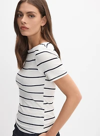 Stripe Rib Knit Top