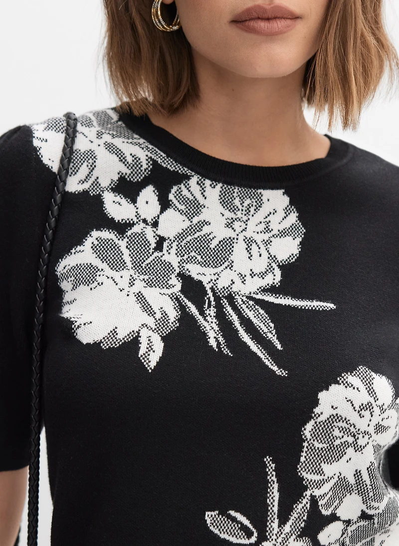 Floral Jacquard Sweater