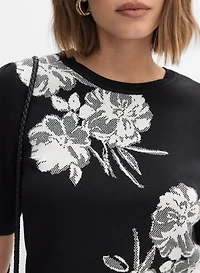 Floral Jacquard Sweater