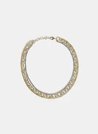 2-Toned Layered Chain Necklace