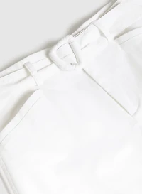 Pantalon ceinturé à jambe droite