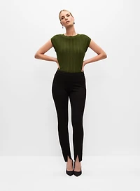 Pantalon étroit en faux suède