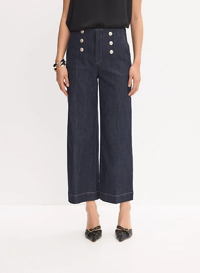 Pantalon gaucho en denim