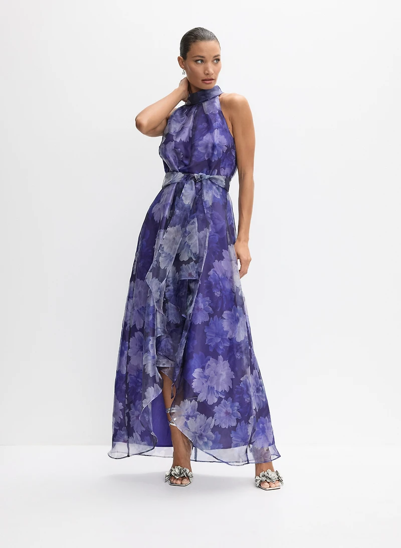 Robe maxi à motif floral