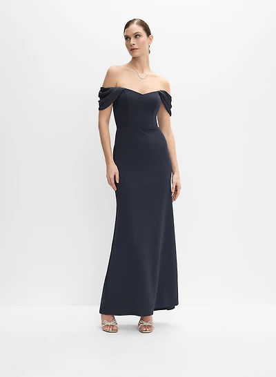 Off-The-Shoulder Fitted Dress