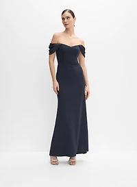 Off-The-Shoulder Fitted Dress