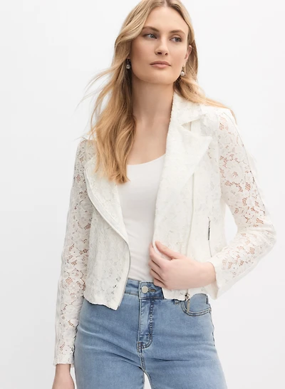 Joseph Ribkoff - Lace Zip-Up Jacket