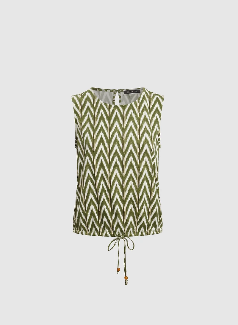 Sleeveless Geometric Top