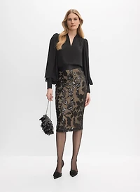 Joseph Ribkoff - Embroidered Floral Skirt