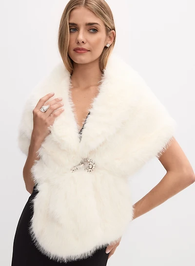 Joseph Ribkoff - Faux-Fur Shawl