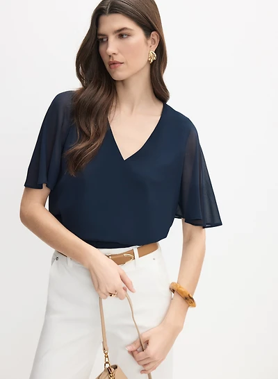 Blouse à manches évasées