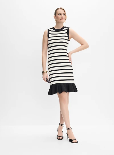 Robe à rayures sans manches