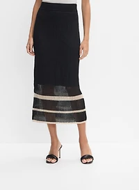 Joseph Ribkoff - Open Knit Midi Skirt