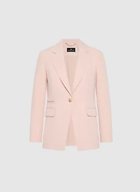 Veste à poches passepoilées asymétriques