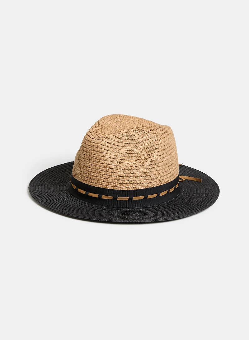 Two-Tone Straw Hat