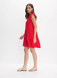 Robe en mélange de lin