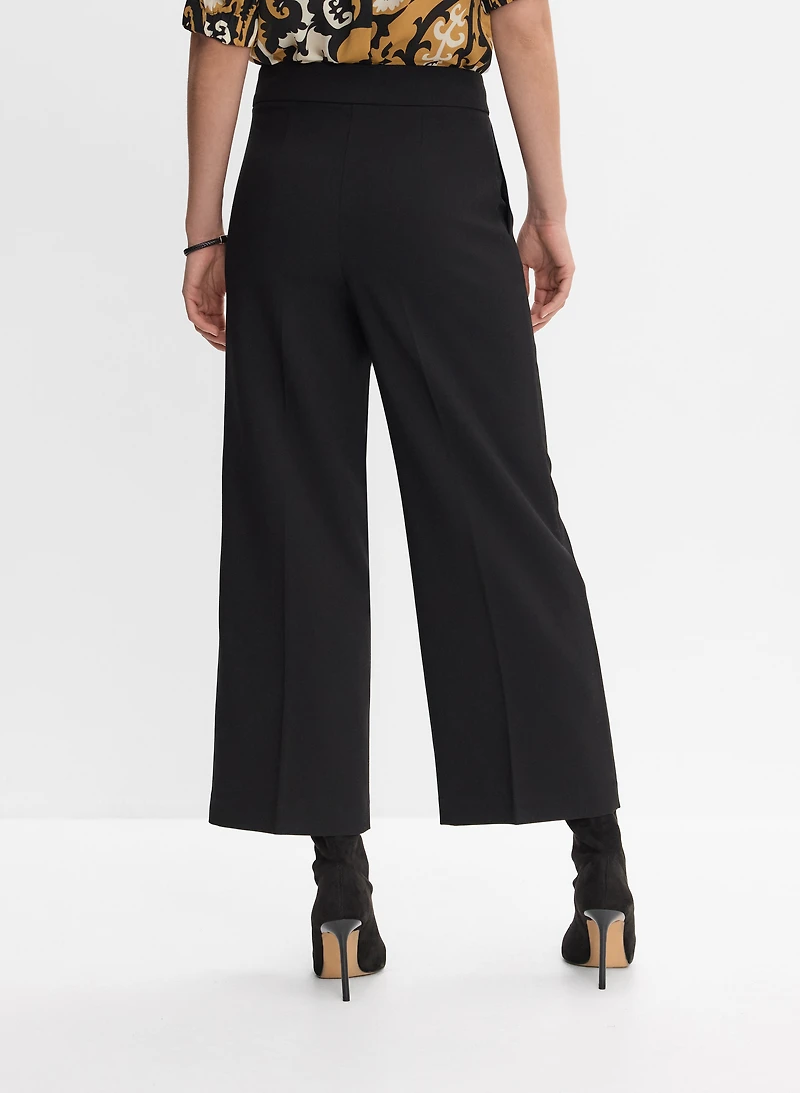 Zip Detail Culotte Pants