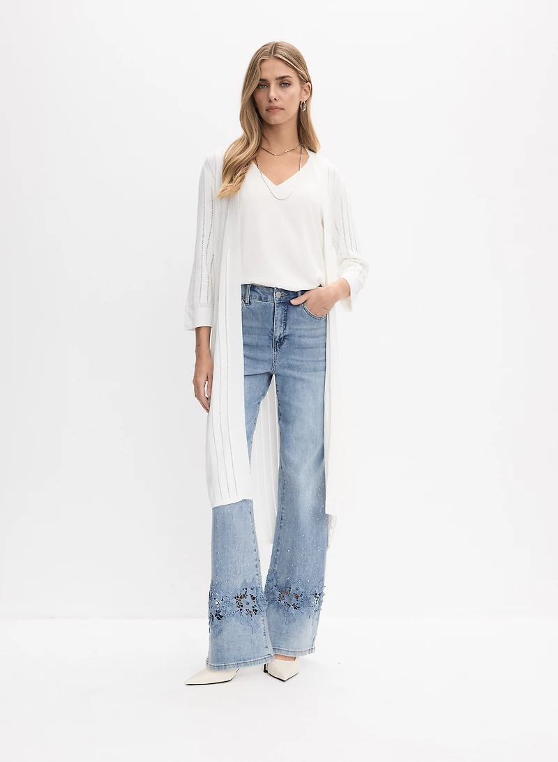 Joseph Ribkoff - Studded Trim Cardigan