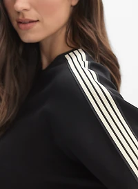 Striped Tape Detail Top