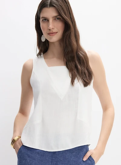 Sleeveless Square Neck Top