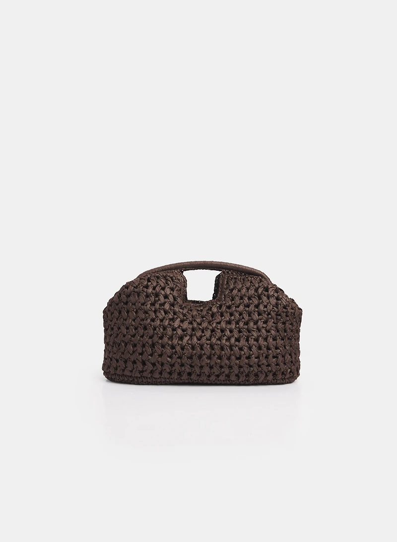 Sac à main en paille tressée