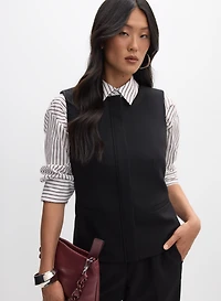 Zip Double-Weave Vest