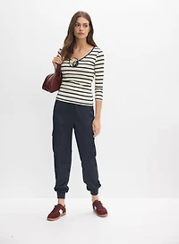 Stripe V-Neck Top