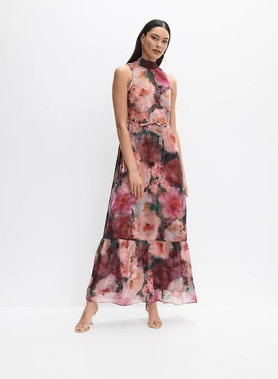 Abstract Floral Dress